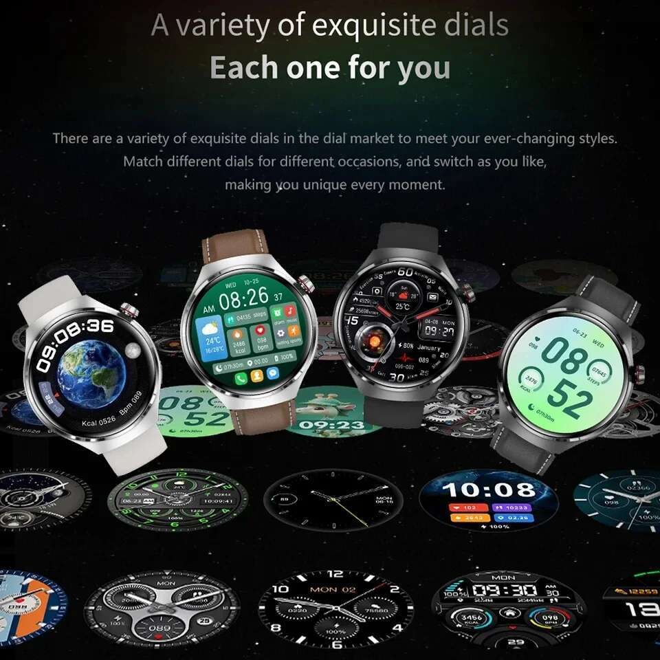 2025 New For HUAWEI 4 PRO Smart Watch Men NFC GT4Pro AMOLED HD Screen Bluetooth Call GPS Heart Rate Sport Smartwatch Women - view 6