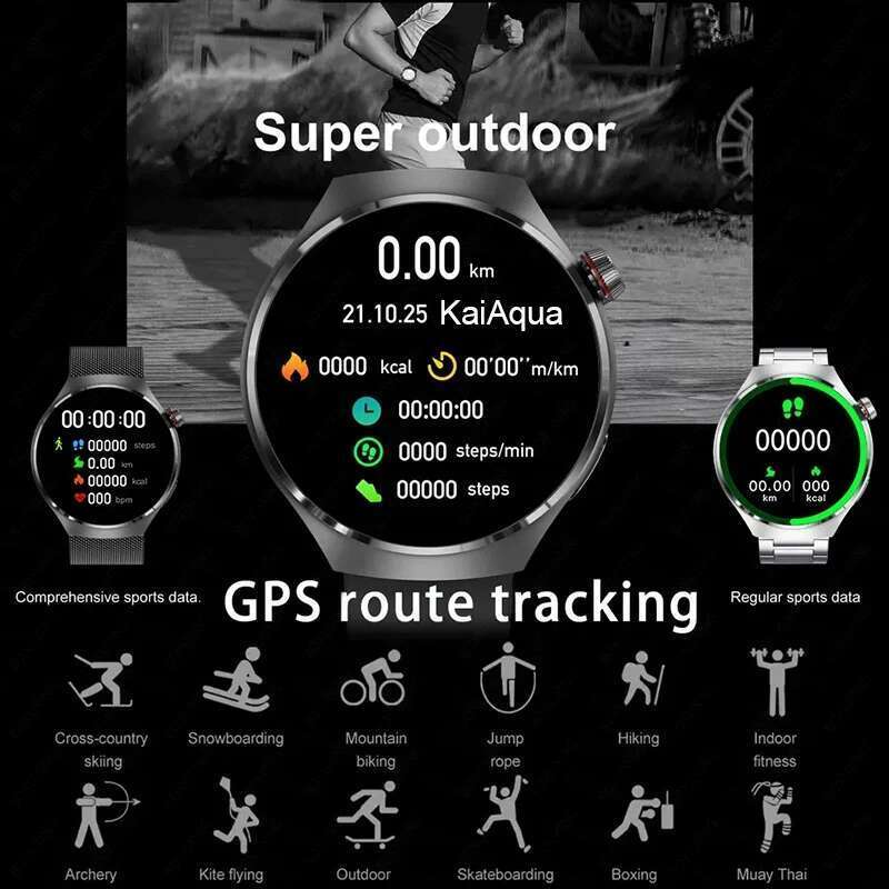 2025 New For HUAWEI 4 PRO Smart Watch Men NFC GT4Pro AMOLED HD Screen Bluetooth Call GPS Heart Rate Sport Smartwatch Women - view 7