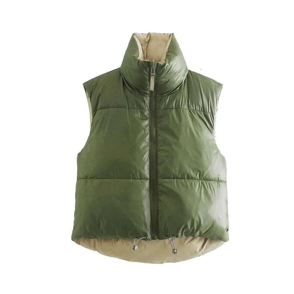 2025 WOMAN Fashion European and American Style Autumn New Double-sided Cotton Vest Retro Sleeveless Zip Vest MujerT251128