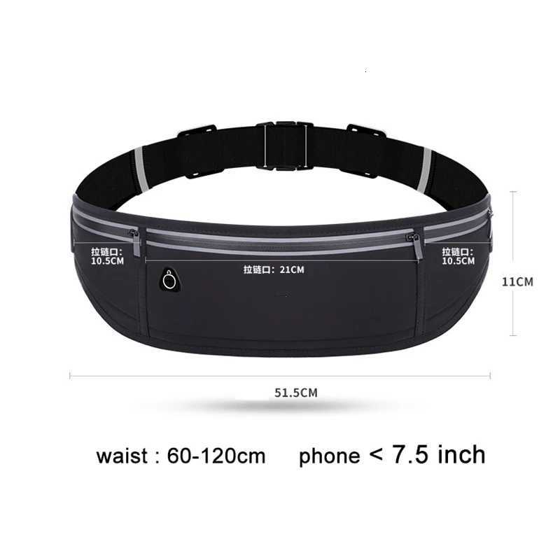 Sports Fanny Pack Women Running Belt Waist Bag Men Waterproof Gym Phone Pouch Banana Bags Run AccessoriesT251128