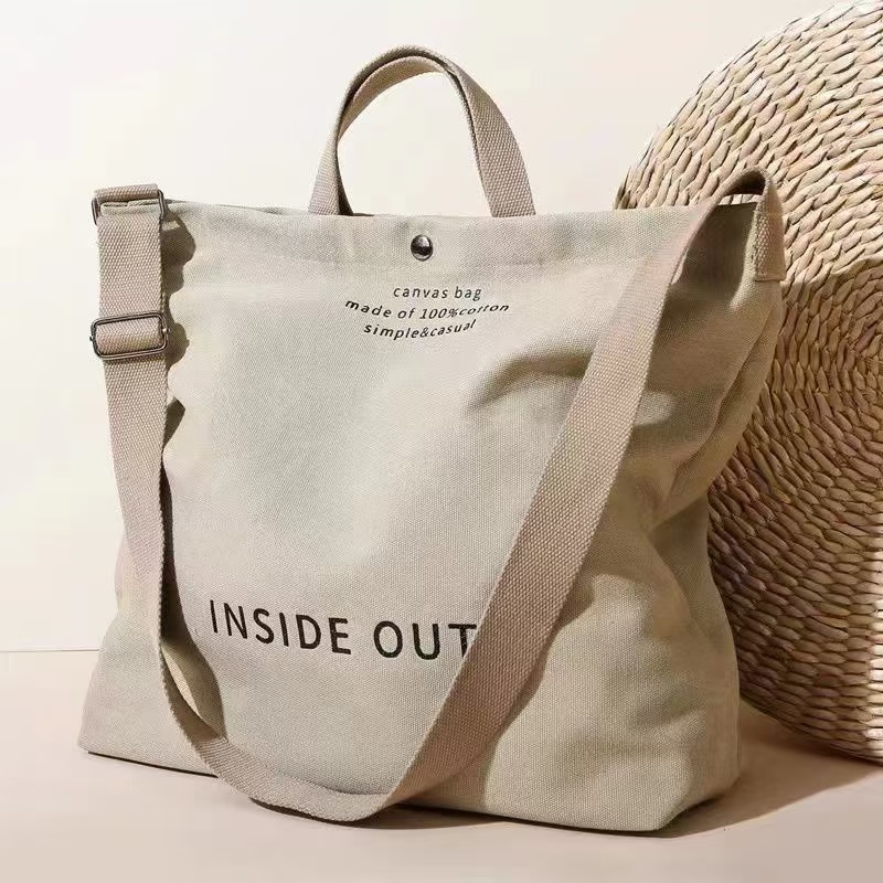 High Quality Women Canvas Shoulder Shopping Bags Students Book Bag Cotton Cloth New Handbags Large Tote For Girls wallet 240724