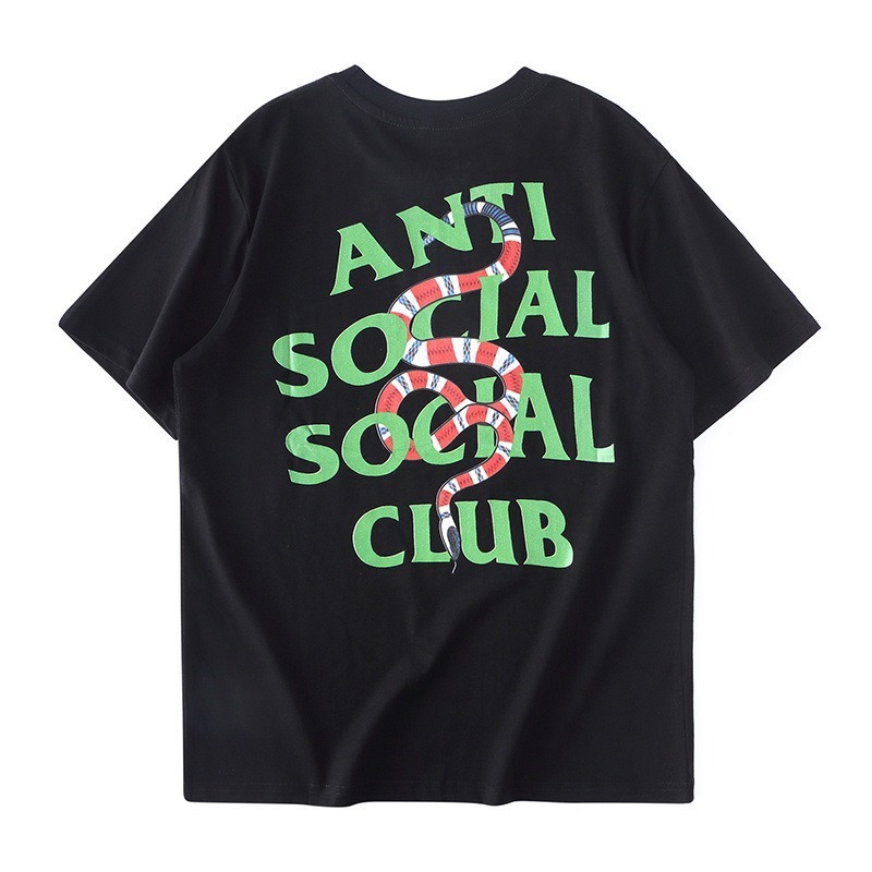 Antisocial Social Club Shirt TShirt Socio Club High Street Scorpion Snake Graphic Shirts Tiger Letter Printed Casual Short Sleeved Letter Print T-Shirt 7a3