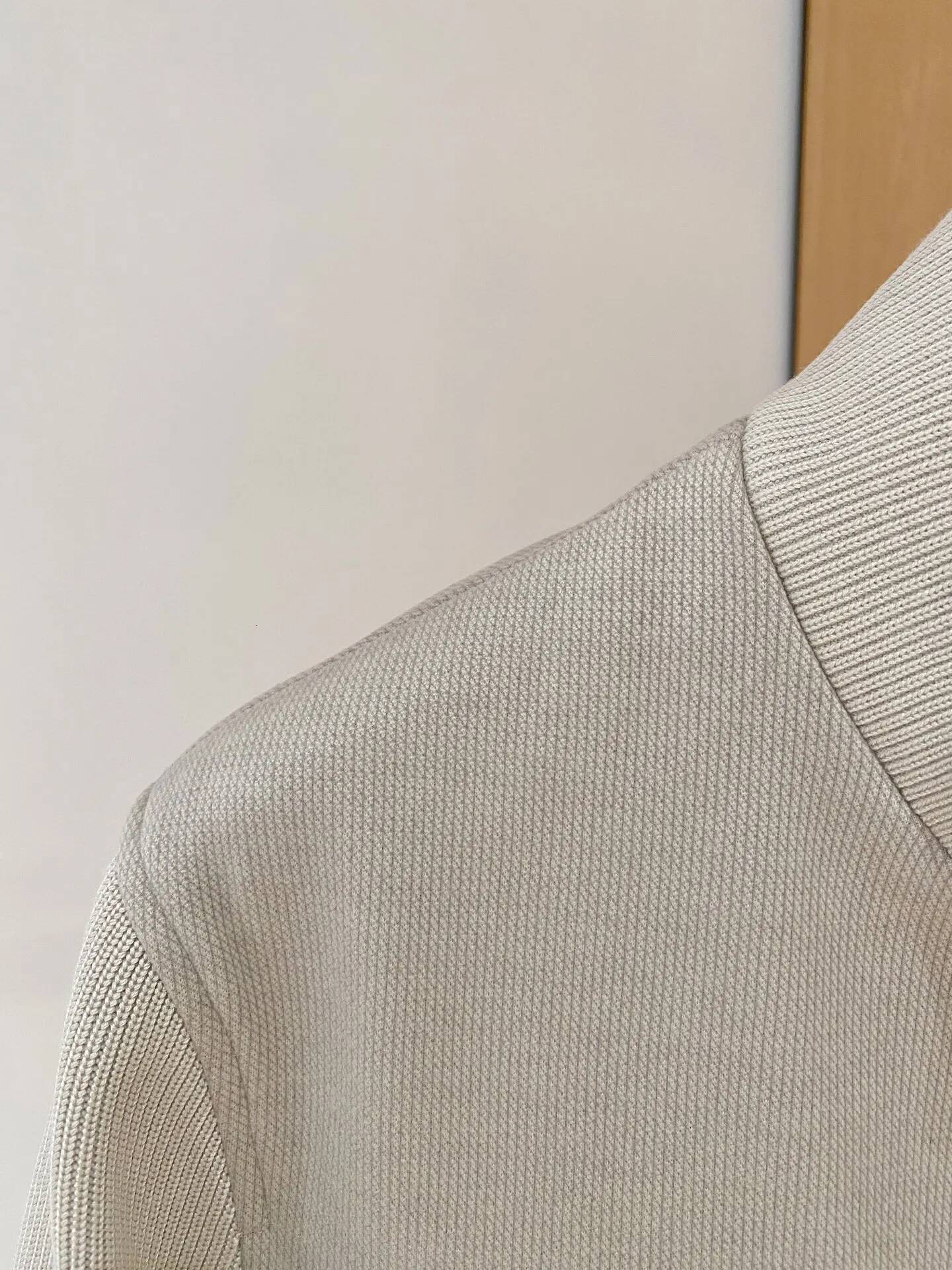 Italian LP Men's Clothing Splicing Knitted Old Money Wind 25 Autumn And Winter Cotton Stand-Up Collar Casual Simple Jacket