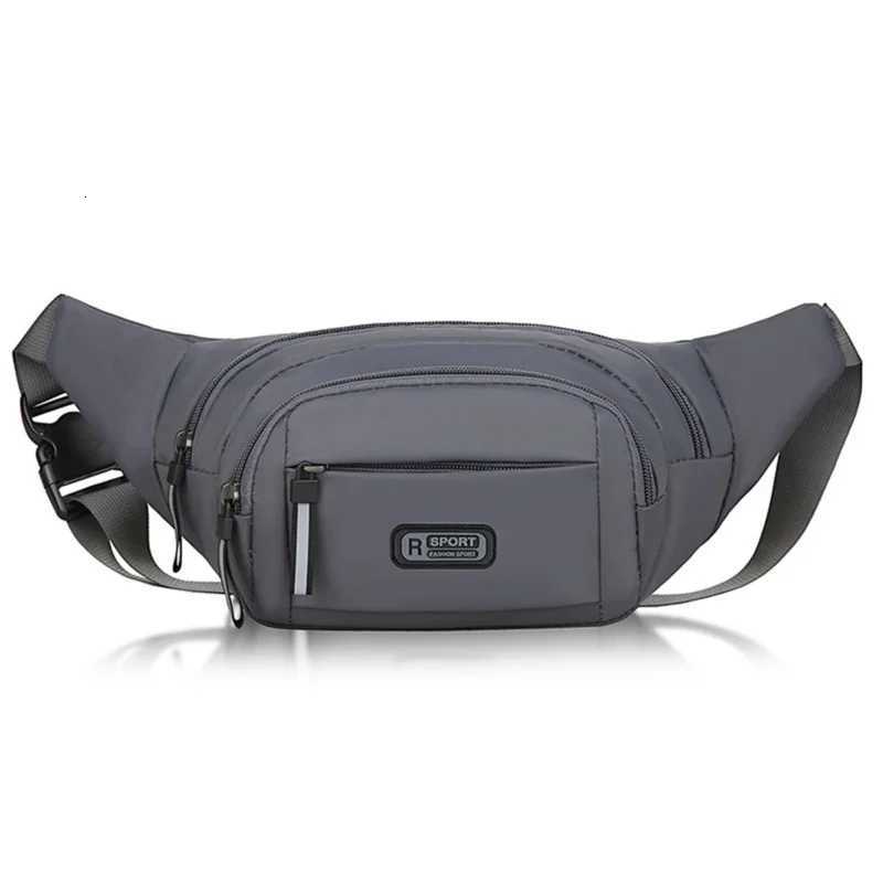 Brand new pure canvas mens multifunctional waist bag wear-resistant and waterproof sports and leisure waist bag anti-theft aT251128
