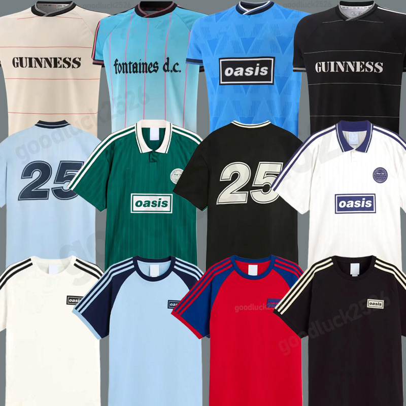 2025 Oasis Tour Jacquard Football Jersey Shirts Kit 25 26 Oasis Live Fontaines Dc Home Away Third GK BLACK Bohemians 135th Anniversary GUINNESS Soccer Jerseys men