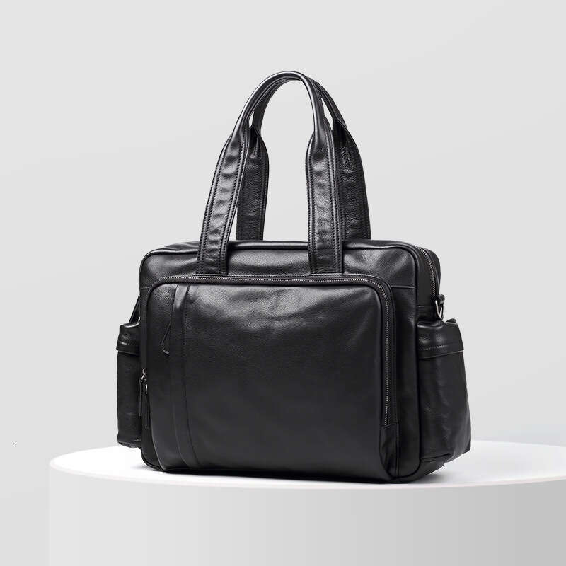 Luxury Bag Designer New Genuine Leather Casual Tote Briefcase Fashion Business Travel Bag Large Capacity Men S Handbag