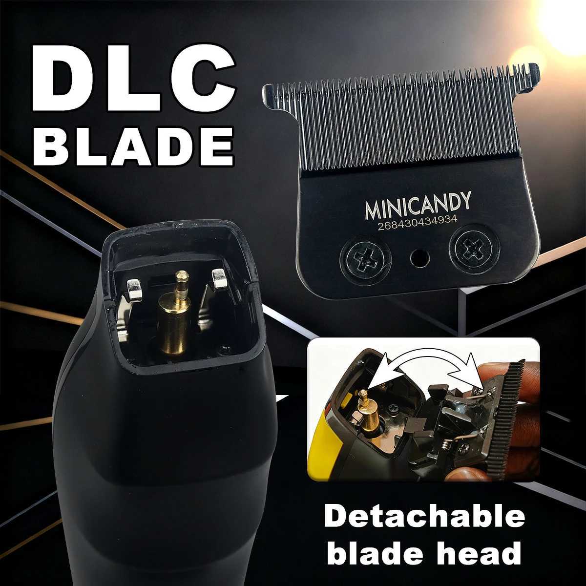 JUCAI MINICANDY F2 Hair Trimmer for Men External Rotor Brushless Motor 0mm Base Charger Professional Clipper Finishing Machine X251128