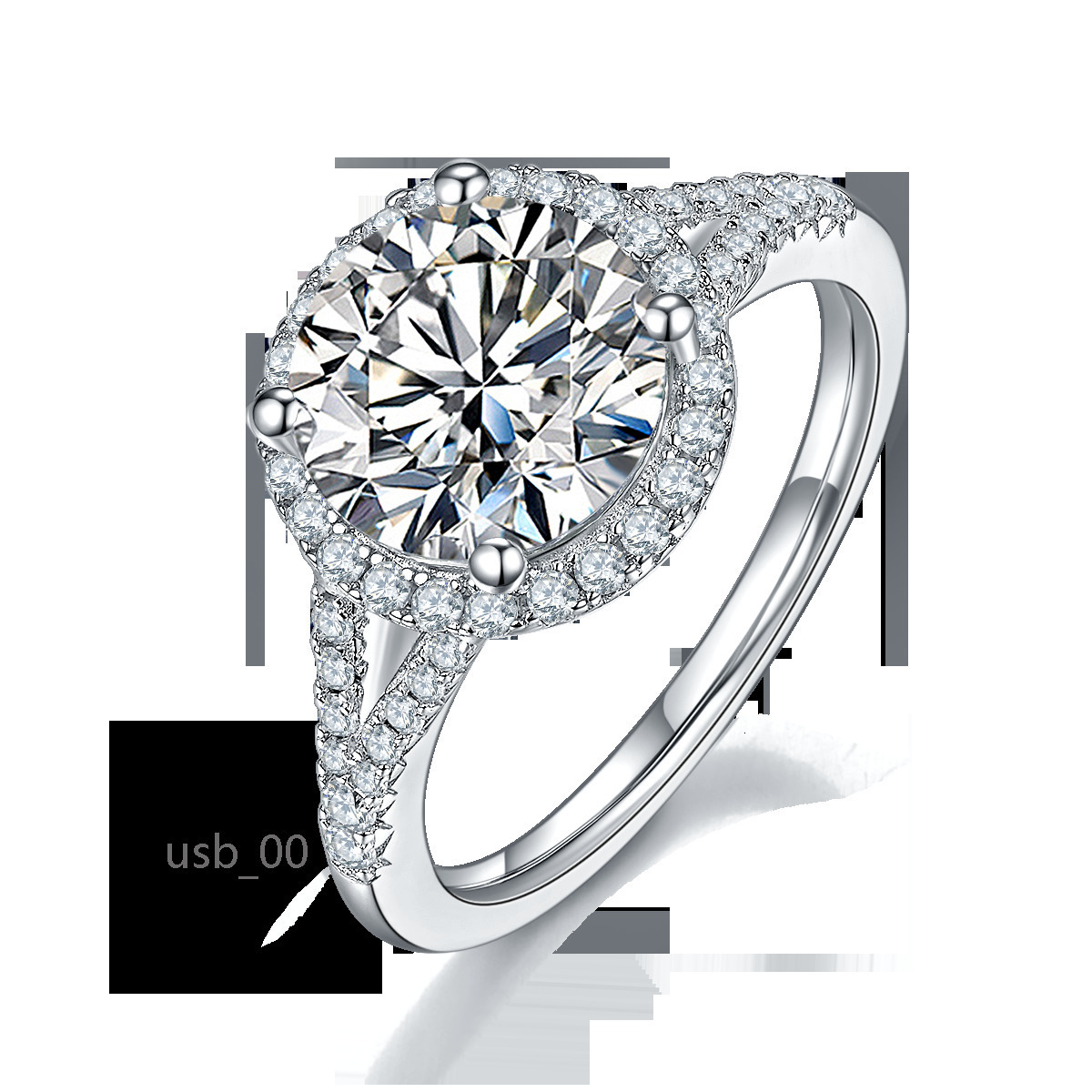 Jewelry Plated Ring for Women Wedding Bands Engagement Rings Gold Moissanite D VVS 925 Sterling Silver New Arrival 3 Ct 18K M16E