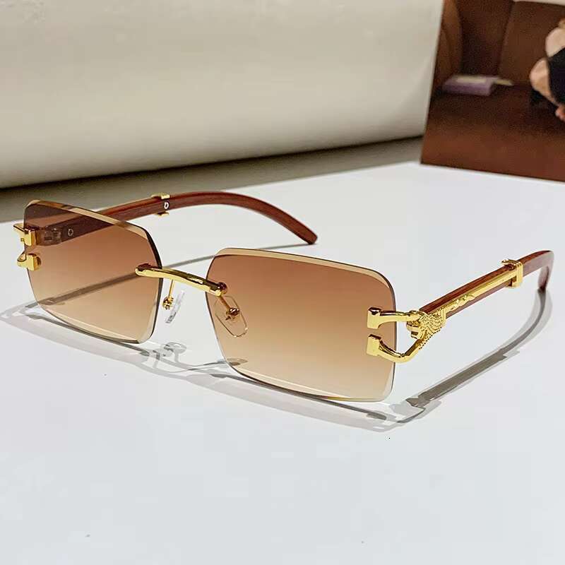 2025elegant designer glasses stylish mens womens framefree sun shades