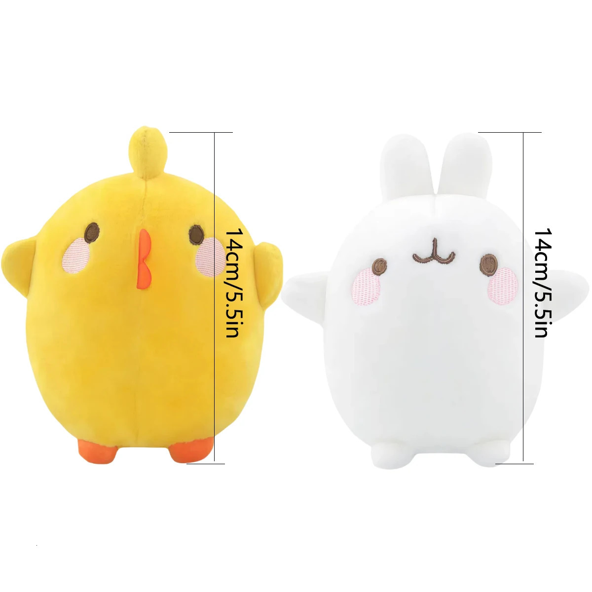 4 style Genuine MOLANG Piu Plush Toy Pendant Cartoon Animal Rabbit Chick Cute Keychain Stuffed Doll for Child Christmas Gift 251103
