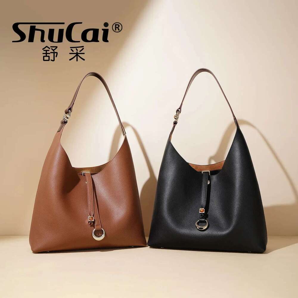 New large capacity handheld underarm female fashion retro shoulder niche commuter tote bag