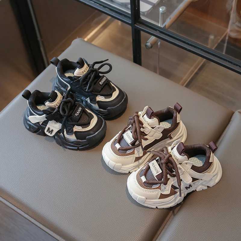 Childrens Sneakers Years Old Brown Breathable Boys Girls Casual Shoes Four Seasons Lightweight Non-slip Kids Single H260130