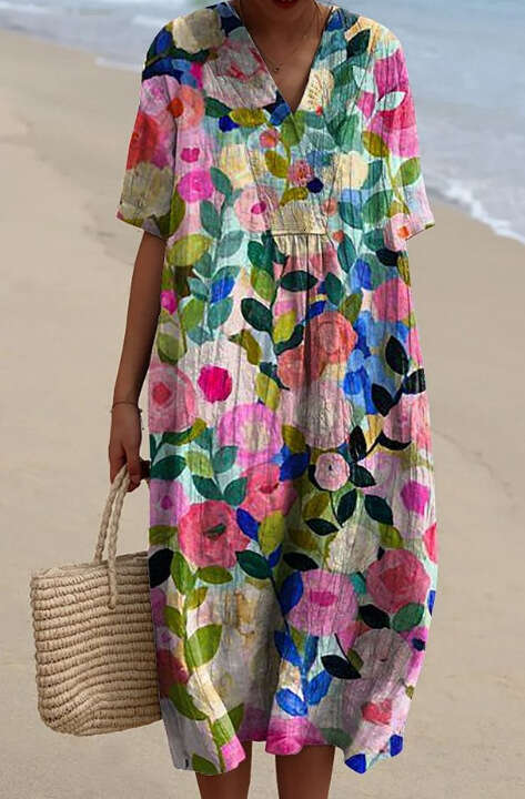 Dresses Women Designer Clothing Robe Dress Designer Floral Dress Vestido Calf 2025 New Clothing Womens Hot Product Comfortable Loose Printed Long Dres
