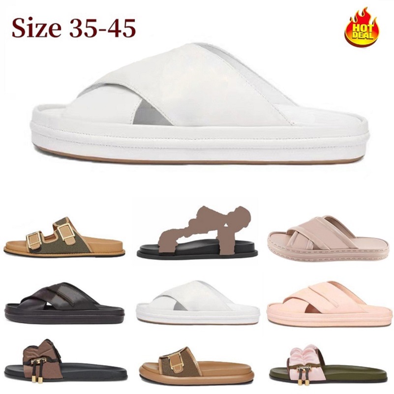 Size 35-45 Designer Sandals Slippers Slides For Men Women Fashion Classic Floral Slides Flats Leather Rubber Red Black White Flip Flop Bottoms Beach Shoes Loafers