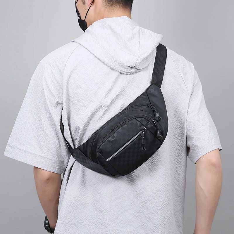 Large Capacity Lightweight and Fashionable Crossbody Baglightweight Mens Waist Bagnew Multi Pattern Single Shoulder Chest BagT251128