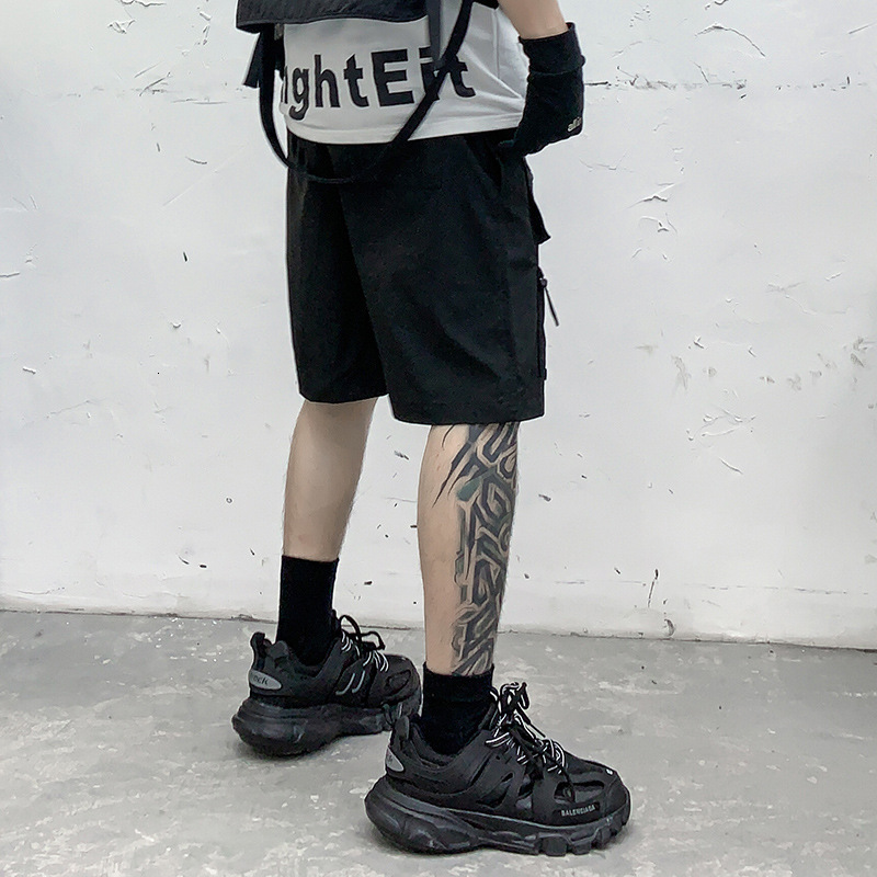 Summer Mens Cargo Shorts Trendy Ins Street Style Loose Fit Five-Point Shorts Trendy Straight Pants DK22 P85250828