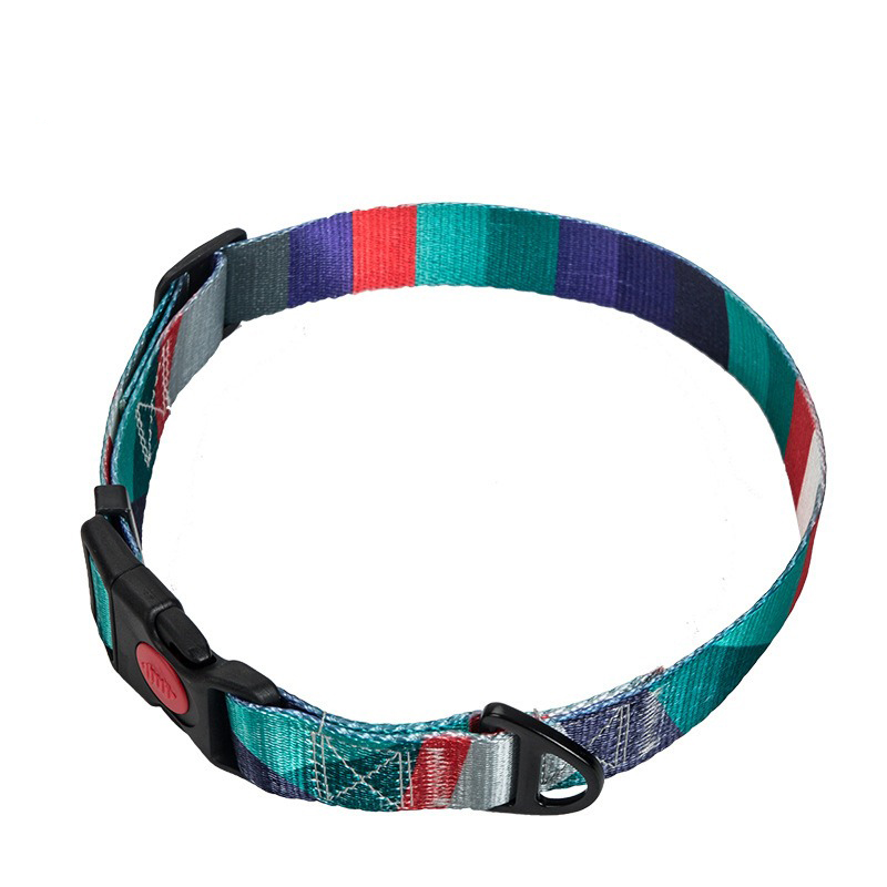 Factory Wholesale Luxury Puppy Collar Green and ECO Three Size Adjustable Pet Dog Collar Colourful Flower Printed Collars | Durable Polyester Designer