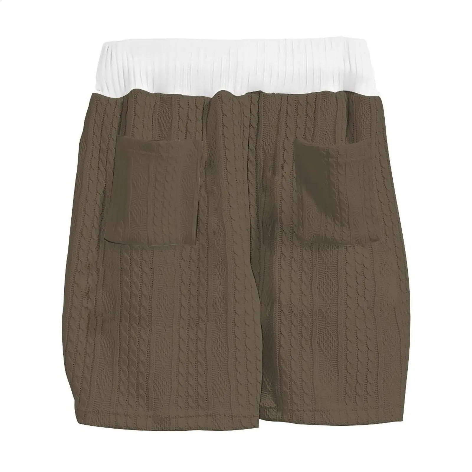 summer mens loose casual sportswear high-quality jacquard V-neck short sleeved two-piece mens clothing 250422