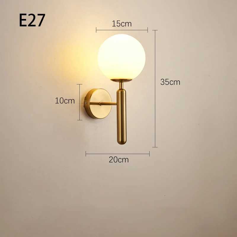 Modern Wall Lamp Simple Living Room Bedroom Wall Mounted Lampshade Iron Material Lighting Fixture M251128