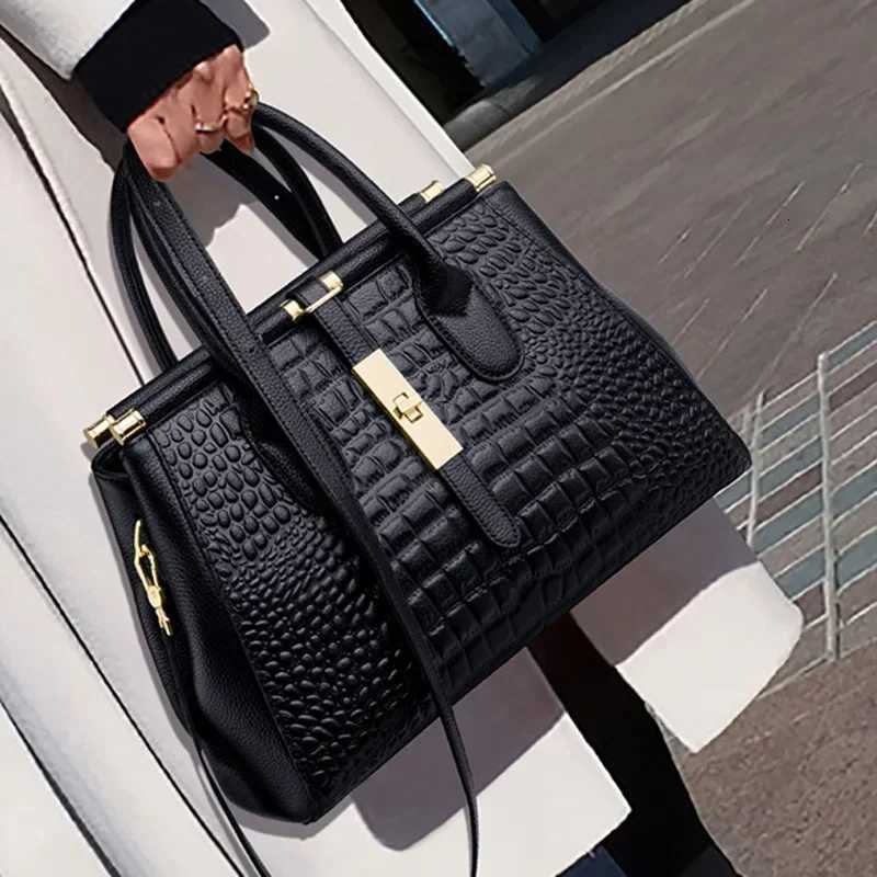 New Fashion Alligator Women Handbags Genuine Leather Shoulder Bags Female Brand Luxury Real Natural Leather Crossbody Tote Bag K251128