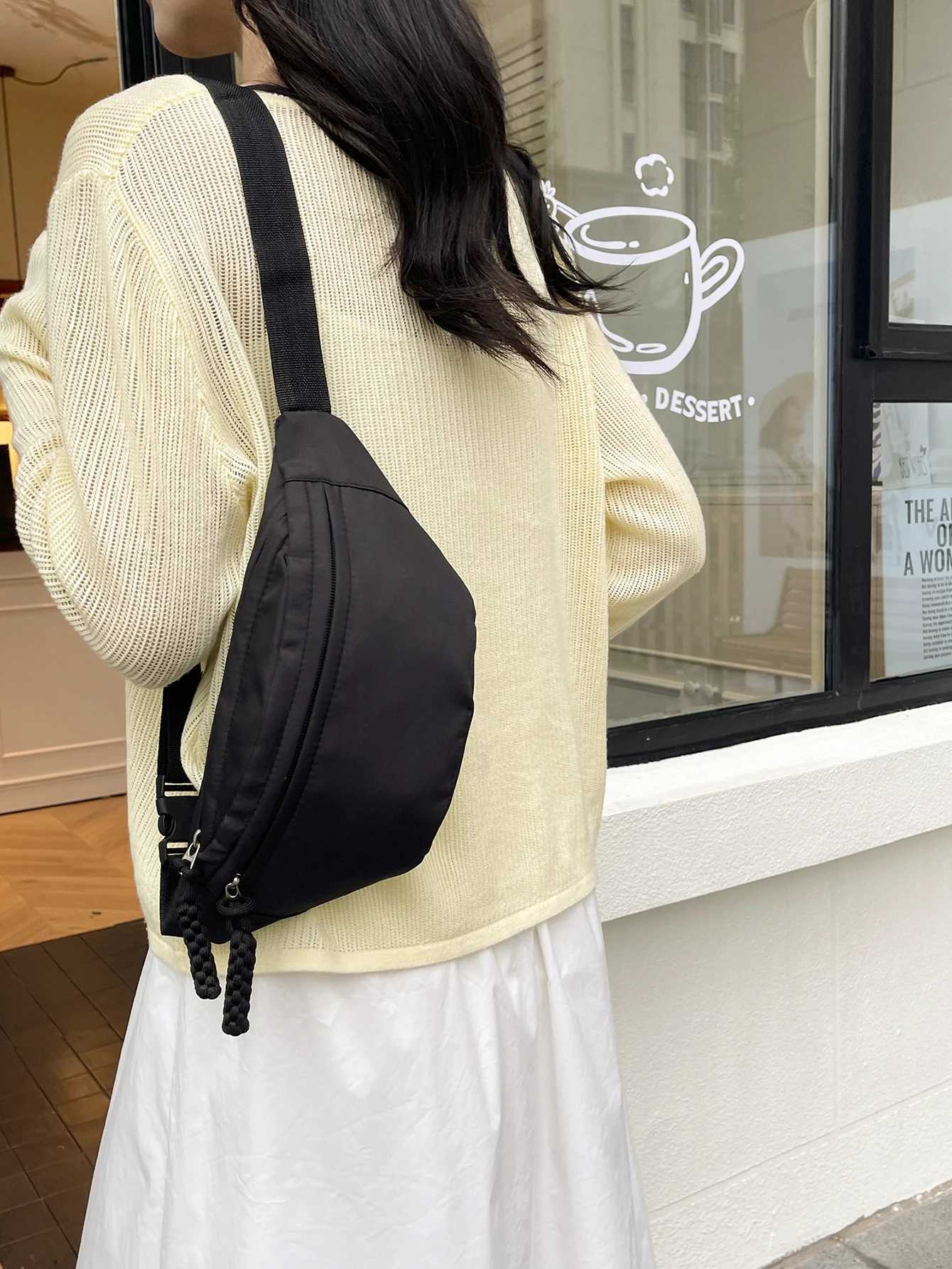 Fashion Nylon Fanny Pack Crossbody Bag Waist Bag Shoulder Bag Womens Casual Sling Purse For Outdoor Sports Sport BagsT251128