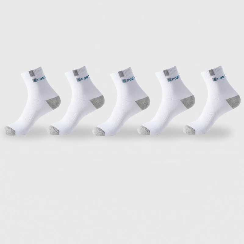 10 Pairs Socks MENS Summer Mid-calf Cotton Anti-odor Sweat Breathable Thin Socks Spring and Summer Sports MENS Socks Letters S J251128