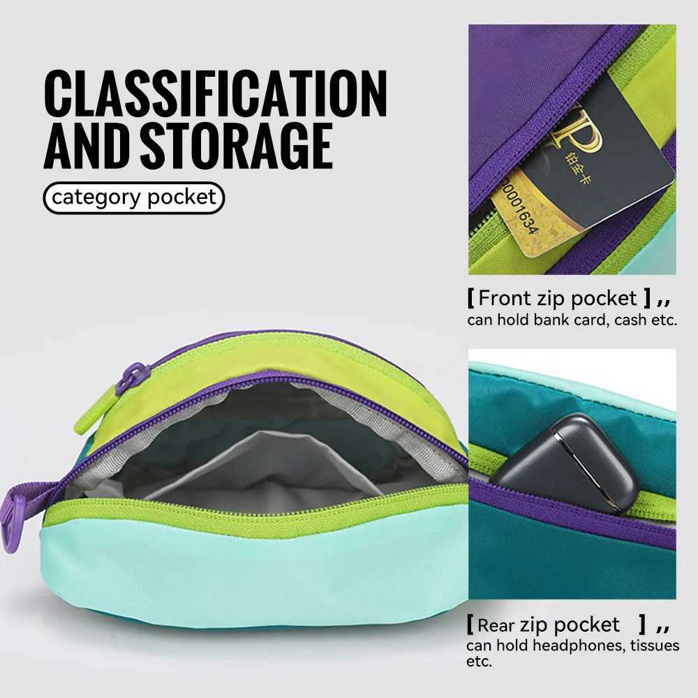 WRELS Casual Crossbody Bag Sports Travel Shoulder Bag Large Capacity Adjustable Fanny Pack Multi function Outdoor Hiking WalkingT251128