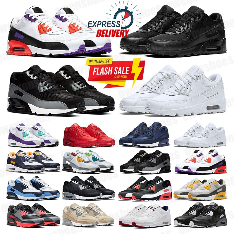 2026 90s Designer mens Running Shoes Triple Black White UNC Rose Pink Valentines day Lahar Escape Smoke Grey Pale Ivory Camowabb Men Women shoes