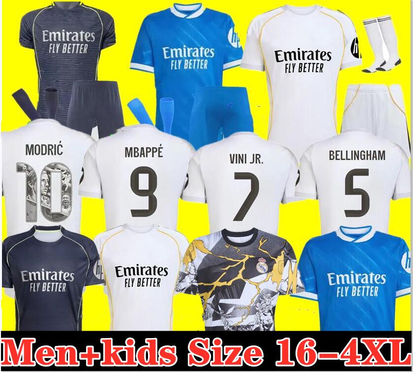 3XL 4XL 25 26 VINI JR MBAPPE Soccer Jerseys Real MODRIC Madrids Football Shirt 25 26 camiseta Men Kids Kit Uniform BELLINGHAM VALVERDE TRENT HUIJSEN ARDA GULER HUIJSEN