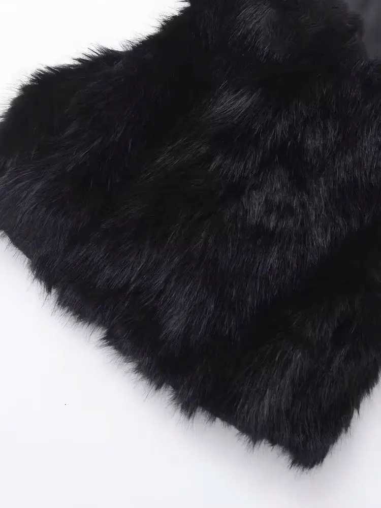 Womens Faux Fur Cropped Waistcoat O Neck Sleeveless Female Outerwear Chic Tops FashionT251128