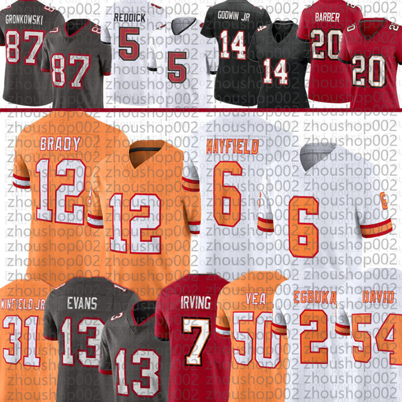 Bucky Irving 6 Baker Mayfield Mike Evans Football Jersey Emeka Egbuka Tom Brady Chris Godwin Lavonte David Vita Vea Antoine Winfield Jr Tristan Wirfs 