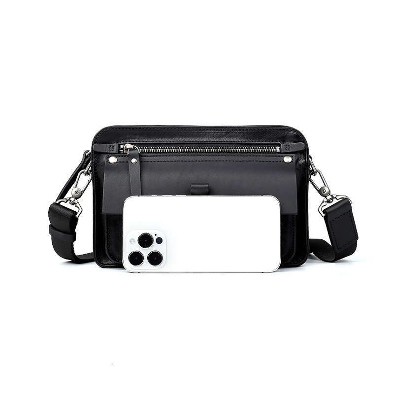 Luxury Bag Designer New Genuine Leather Horizontal Casual Niche Crossbody Fashion Commuter Top Layer Cowhide Men S Shoulder Bag