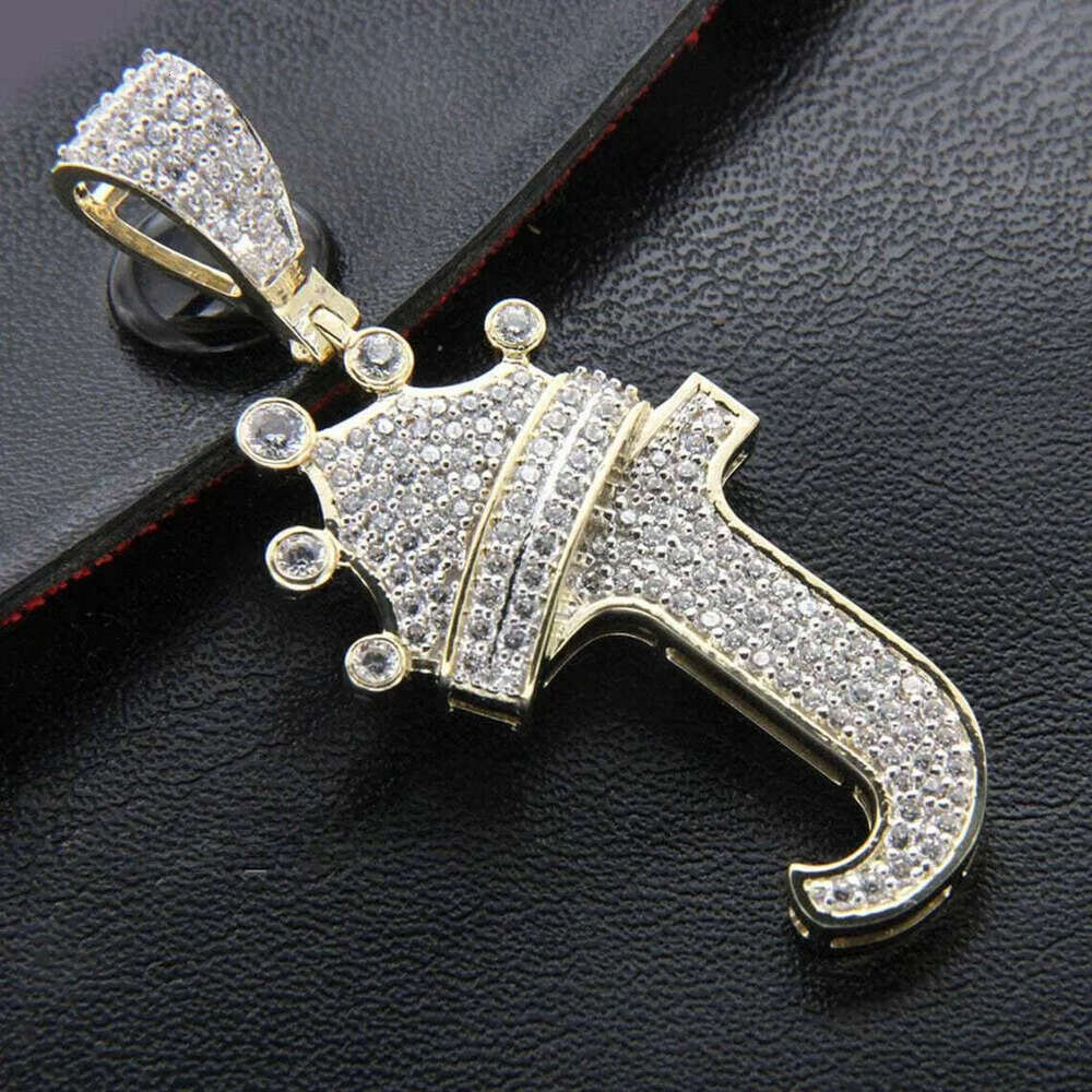 J Letter Round Cut Studded Moissanite VVS Customized Pendant Full Iced Hip Hop Style Unique Pendants Charms
