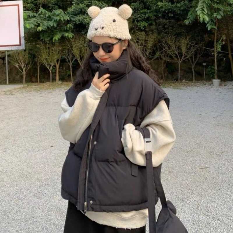 Cotton Vest Womens Autumn Winter New in Item Stand Collar Thickened Cold Proof Warm Thick Casual Commuting Jacket TopT251128