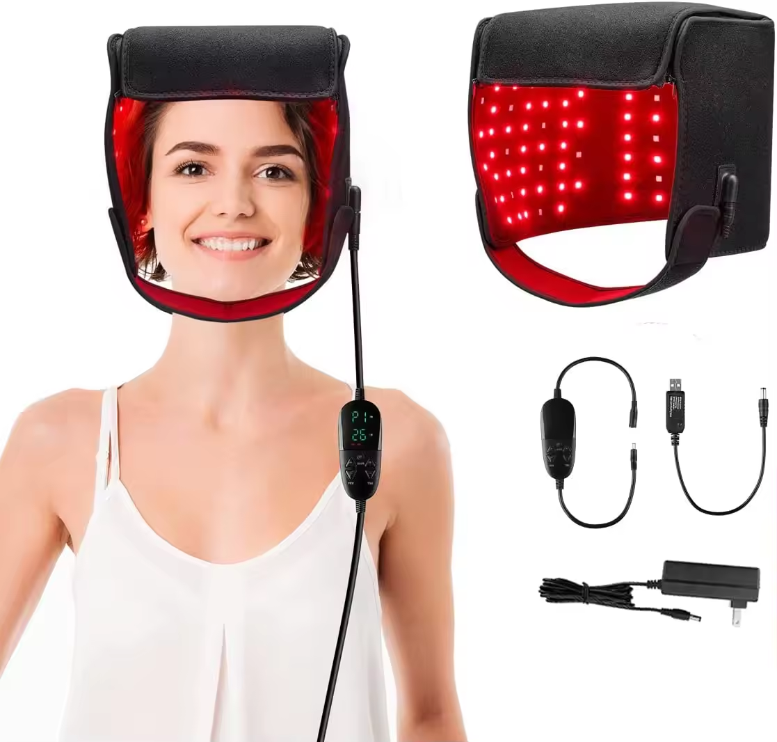 LED Red Light Therapy Hair Cap Hat 660nm 850nm Infrared Light Therapy Cap