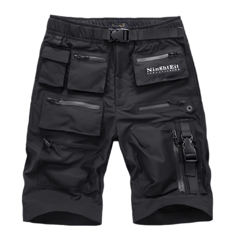 Summer Mens Cargo Shorts Trendy Ins Street Style Loose Fit Five-Point Shorts Trendy Straight Pants DK22 P85250828