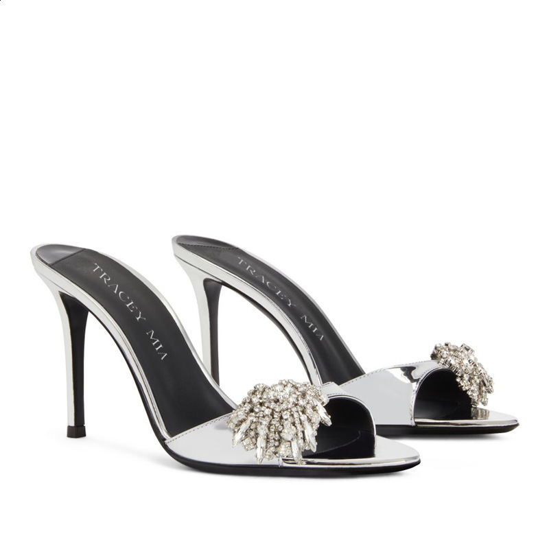 Summer Fashion Rhinestone Snake Shape Ankle Strap Stiletto High Heels Womens Sandals Sexy Party Dress Shoes250102