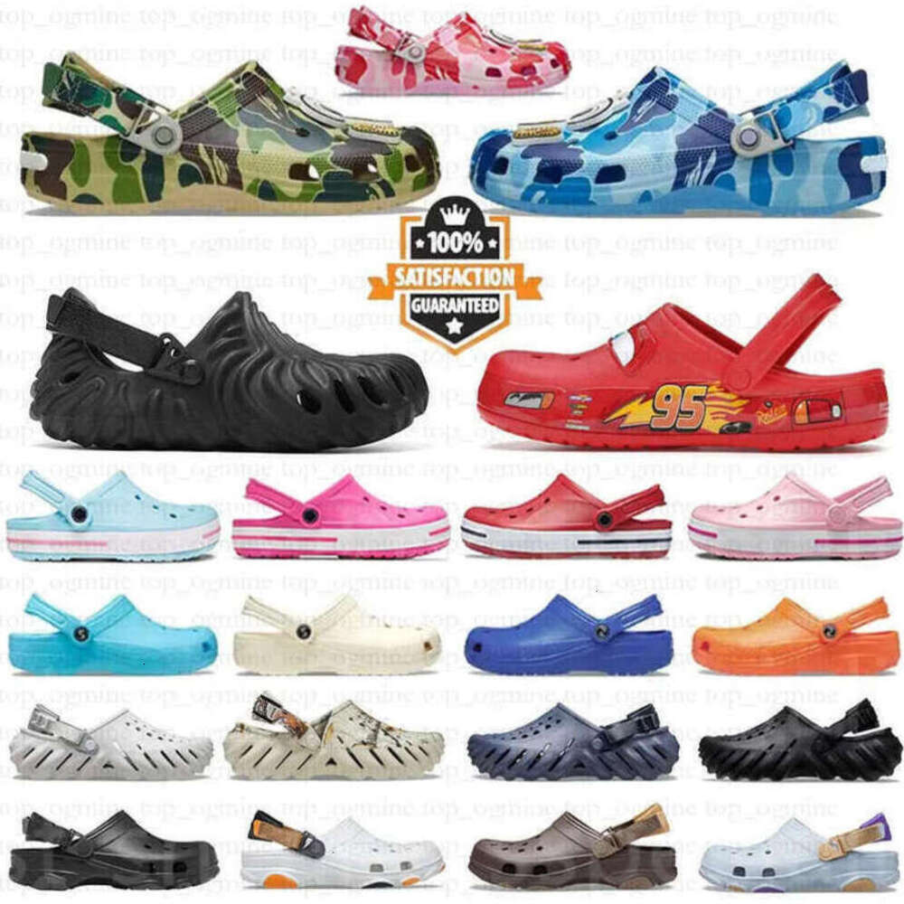 Designer Clog Lighing With Charms Sandal Men Women Beach Slides Red Car Camo Green Pink Blue Black Yellow Brown Outdoor Close Toe Toddler Kids Slippers Good