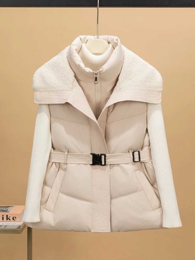 New Womens Quilted Puffer Vest Thicken Warm Winter Hooded Coat Solid Color Sleeveless Padded Outwear Cropped Button Zip Up CoatT251128