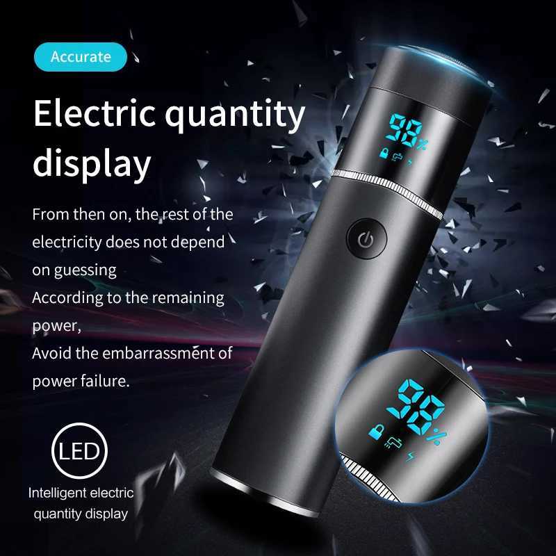 Aluminum alloy Portable Mens Shaver TYPE-C IPX7 Waterproof Electric Razor Portable Mens Travel Facial Hair Groomer Gift box C251128