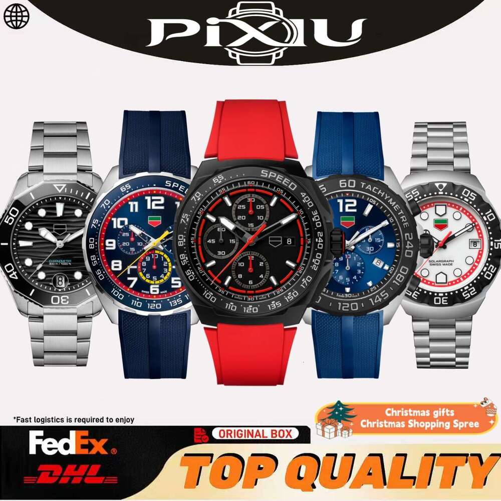 AAA Tagly Heuerers Watch F1 Christmas Gift Mens Watch Luxury Designer Watch Quality Luminous Chronograph Waterproof Watch Original Box Quartz Watch Free Shipping