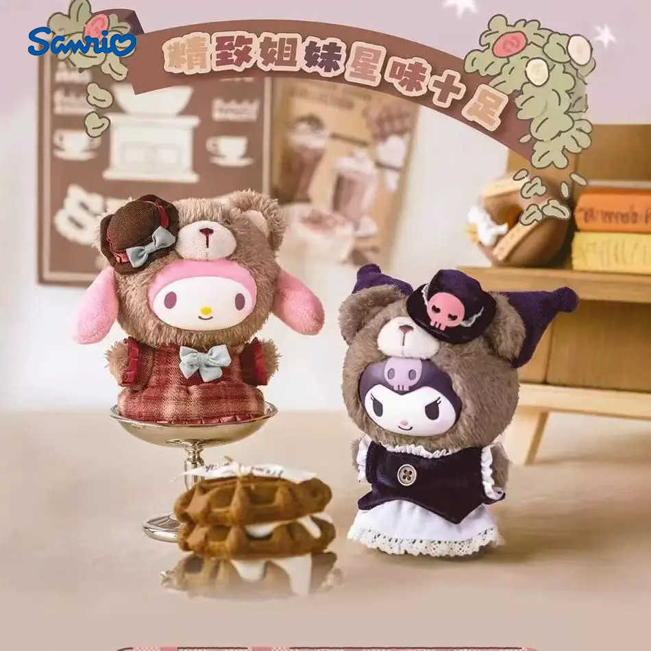 Sanrio NEW British Afternoon Tea Blind Box Hello Kitty Pochacco Kuromi Cute Doll Collection Birthday Gift for Girls H251217