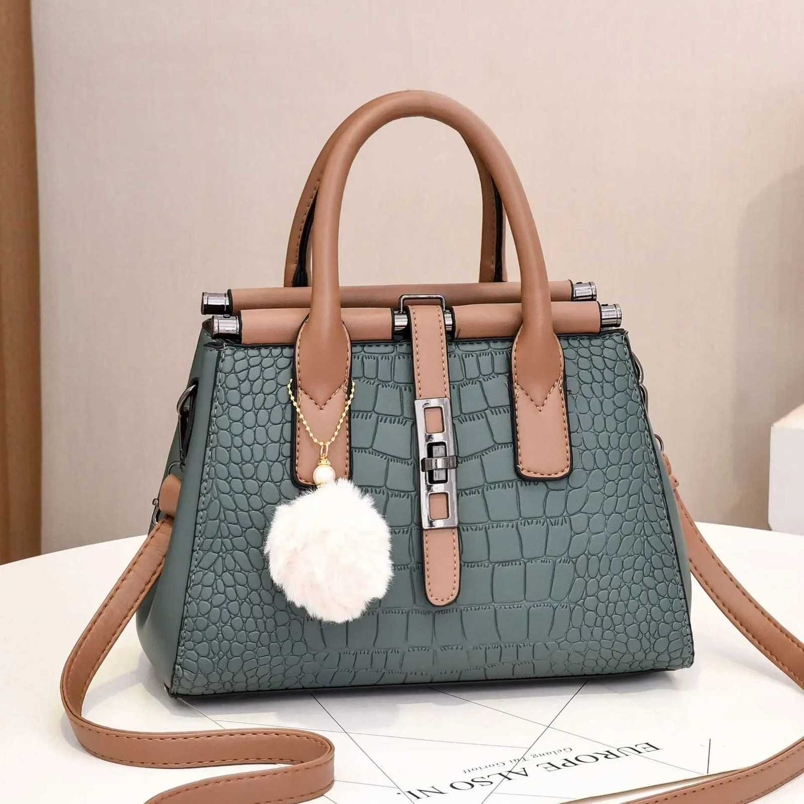 Crocodile Pattern PU Leather Tote Bag for Women High Capacity Shoulder Messenger Bag Lady Fashion Handbags Luxury Totes K251128