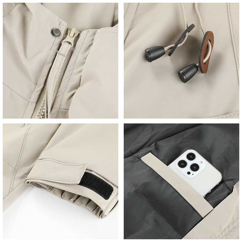 Autumn Winter Fashion Men Jacket New Casual Comfort Windproof Solid Tops Outdoors Loose Multiple Pockets Hooded Coats Men M251128