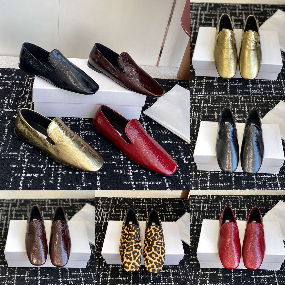 Luxury jil mule women shoe designer Loafers Fashion Simple Minimalism womens leather Casual Square-toe slip on Flat comfortable dress Leisure Driving Office shoes