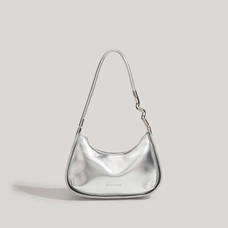2025 New Simple Black Underarm French Style High-End Niche Versatile Shoulder Baguette Bag Fashion Handbag