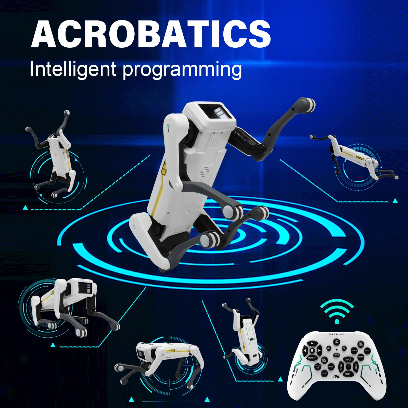 Intelligent AI RC Robot Dog Voice Dialogue APP Remote Control Programming Singing Dancing Machine Kids Toys 251128