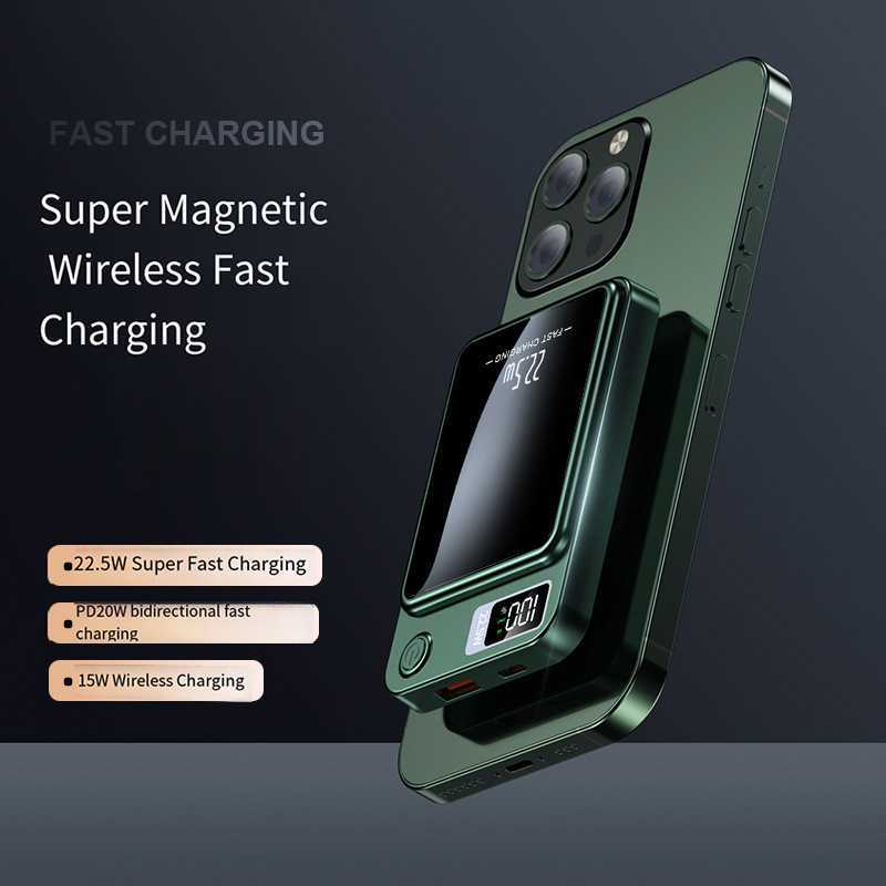 10000mAh Wireless Magnetic Qi Power Bank Mini Portable Spare Battery Type C Fast Charger For Iphone Samsung Macsafe 2024 NewCL240808