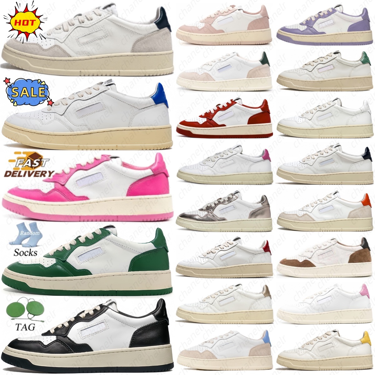 Medalist sneakers designer shoes womens Autri Casual shoe Green Black Grey Green Red White Leather Low mens trainers