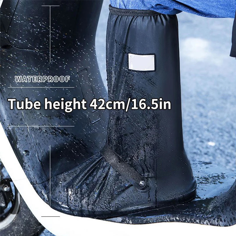 Rain boots cover reusable executive shoes waterproof motorcycle raincoat bicycle rain 250427h